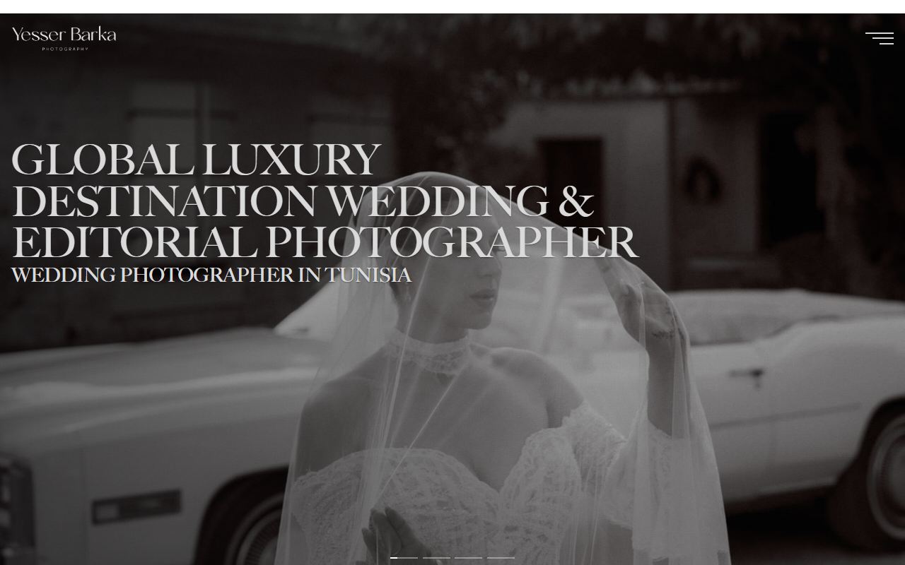 Yesser Barka – Wedding photographer website by Flow Agency Tunisia